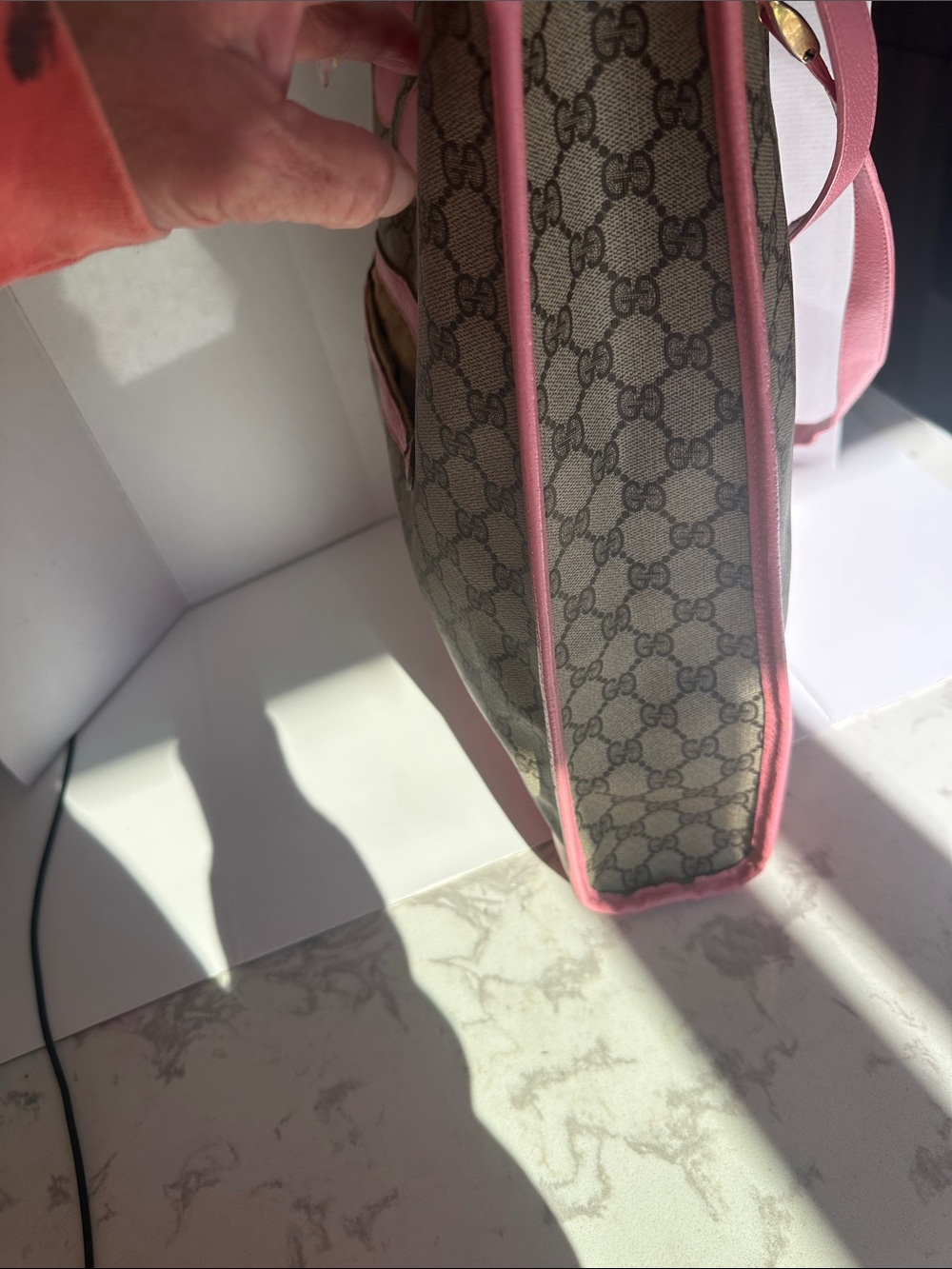 Gucci Monogram Tote Refreshed with Angelus Acrylic Leather Paint and sealer - Picture 11 of 16